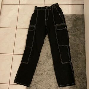 Shein High Waisted Slant Pocket Striped Jeans